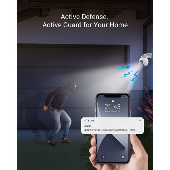 EZVIZ H8 Pro 3K Pan & Tilt WiFi Camera 5MP, AI, Active Defence, ColourVu