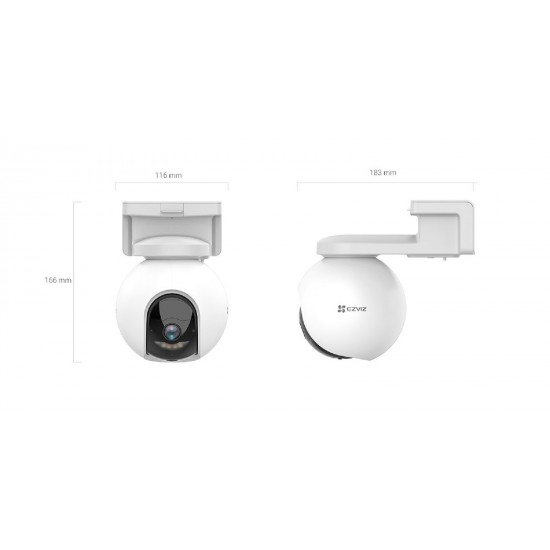 EZVIZ EB8 4G Network Battery Powered Pan & Tilt Outdoor Camera 2K - Supports Solar Panel