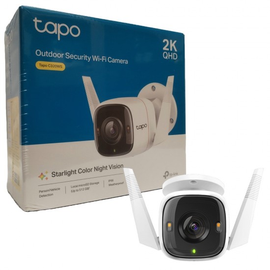 OUTDOOR QHD SMART SECURITY WI FI CAMERA WITH COLOUR AT NIGHT TP-LINK TAPO C320WS