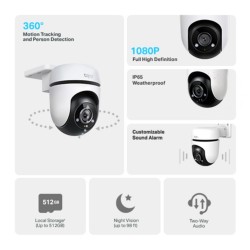 TP-Link Tapo Pan Tilt Smart Security Camera Outdoor CCTV C500 TP-Link Tapo Pan Tilt Smart Security Camera Outdoor CCTV C500