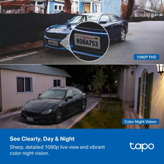 Smart Wire-Free Outdoor Security Camera TC80 with Colour Night Vision