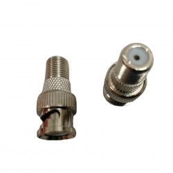 BNC MALE PLUG TO F FEMALE SOCKET CONNECTOR ADAPTER CCTV SCREW ON CONVERTER 1