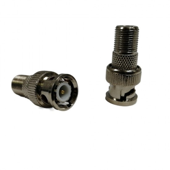 BNC MALE PLUG TO F FEMALE SOCKET CONNECTOR ADAPTER CCTV SCREW ON CONVERTER 1 from satcity.ie Limerick Ireland
