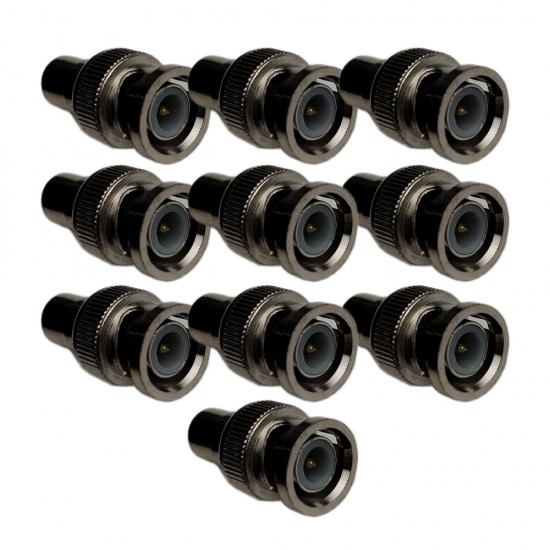 BNC Male Plug to RCA Female Socket Connector Adapter CCTV 10 from satcity.ie Limerick Ireland