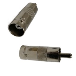 BNC FEMALE RCA PHONO MALE CONNECTOR PLUG ADAPTER CONVERTER CCTV CAMERA CABLE 1