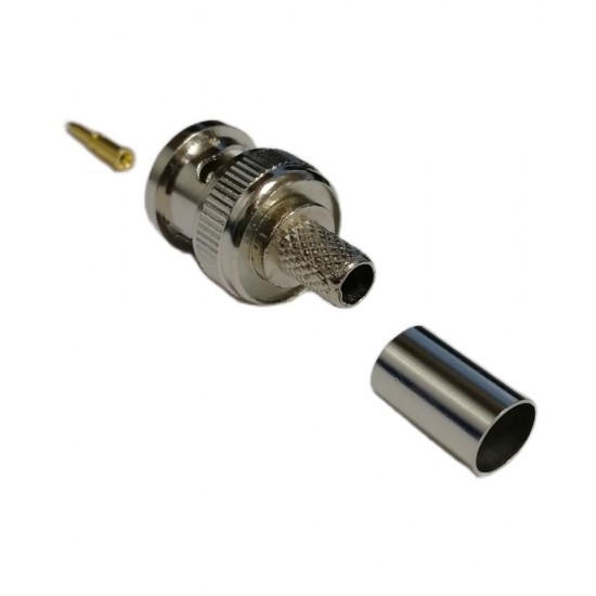 BNC Connector – Crimp On Type – Single Piece CCTV Connector