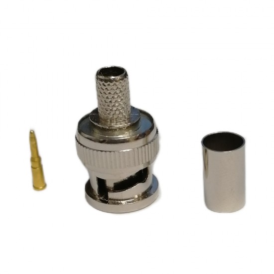 BNC Connector – Crimp On Type – Single Piece CCTV Connector