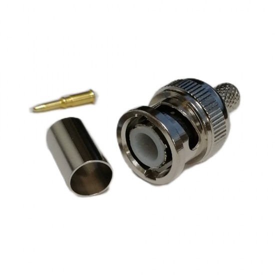 BNC Connector – Crimp On Type – Single Piece CCTV Connector