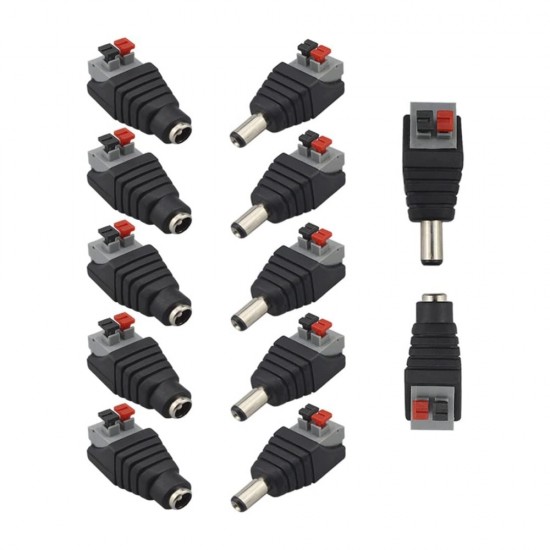 Pack of 10 Pairs in 5.5mm - 2.1mm Jack Connectors and Plug Adapters Pack of 10 Pairs in 5.5mm x 2.1mm Jack Connectors and Plug Adapters -satcity-limerick-satcity.ie