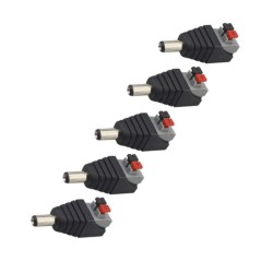 DC MALE POWER FOR CCTV CAMERA CONNECTOR ADAPTER JACK PLUG CABLE PUSH TYPE