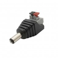 DC MALE POWER FOR CCTV CAMERA CONNECTOR ADAPTER JACK PLUG CABLE PUSH TYPE