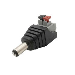 DC MALE POWER FOR CCTV CAMERA CONNECTOR ADAPTER JACK PLUG CABLE PUSH TYPE