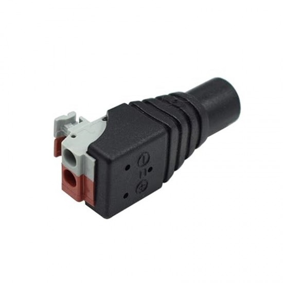 DC Female 2.1mm Connector Push Type for CCTV from satcity.ie Limerick Ireland