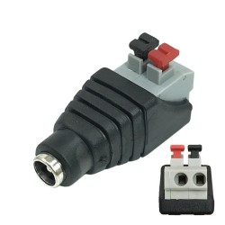 DC Female 2.1mm Connector Push Type for CCTV