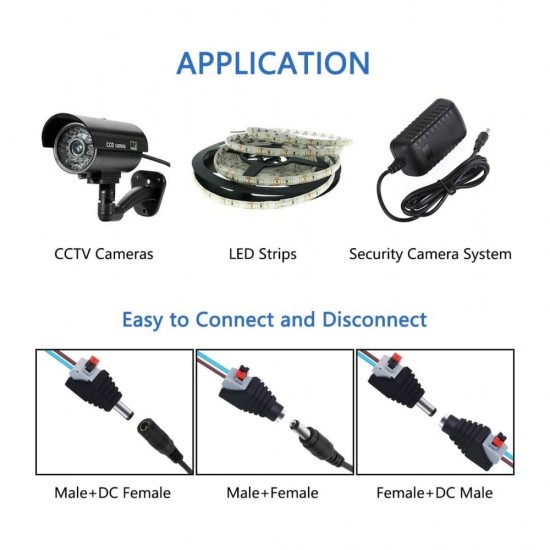 Pack of 10 Pairs in 5.5mm - 2.1mm Jack Connectors and Plug Adapters Pack of 10 Pairs in 5.5mm x 2.1mm Jack Connectors and Plug Adapters -satcity-limerick-satcity.ie
