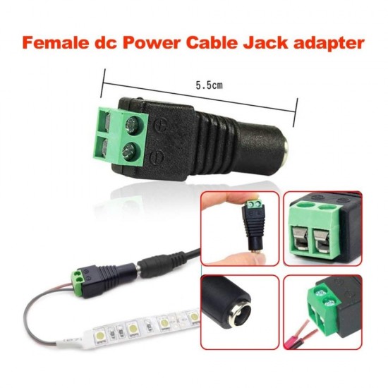 DC FEMALE POWER PLUG ADAPTER CONNECTOR JACK SOCKET CABLE SCREW FOR CCTV 10 from satcity.ie Limerick Ireland
