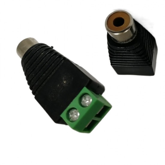 RCA FEMALE CONNECTOR PHONO SOCKET TO AV SCREW TERMINATION BLOCK AUDIO FOR CCTV from satcity.ie Limerick Ireland