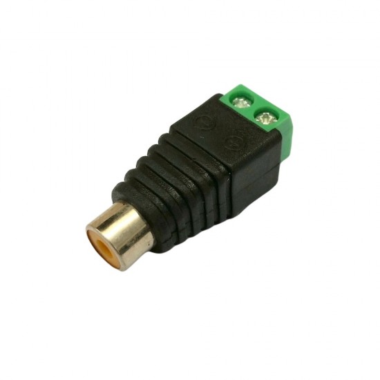 RCA FEMALE CONNECTOR PHONO SOCKET TO AV SCREW TERMINATION BLOCK AUDIO FOR CCTV from satcity.ie Limerick Ireland