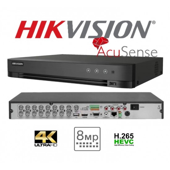 Hikvision 16CH Acusense Turbo DVR 8MP from Satcity.ie Ireland Limerick Hikvision 16CH Acusense Turbo DVR 8MP
