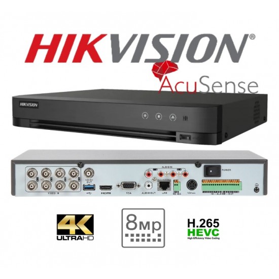 Hikvision 8CH Acusense Turbo DVR 8MP