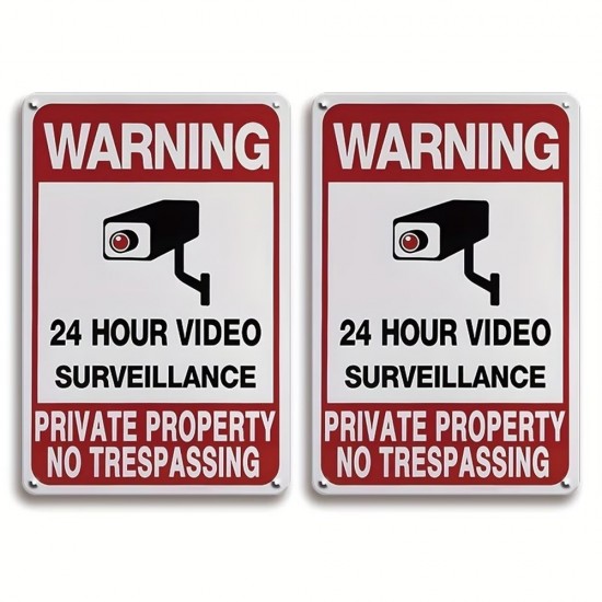 CCTV Surveillance Security Camera Heavy Duty Warning Sign – Weatherproof Outdoor Sign