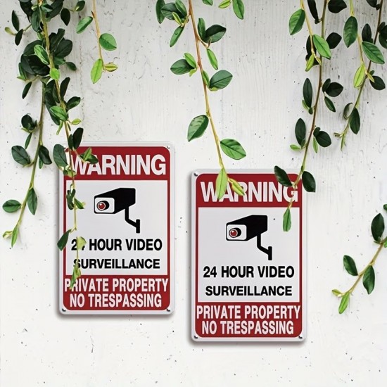 CCTV Surveillance Security Camera Heavy Duty Warning Sign – Weatherproof Outdoor Sign