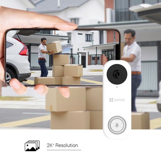EZVIZ DB1 PRO - Wired WiFi Video Doorbell 5MP 2K+ from Satcity.ie Ireland Limerick EZVIZ DB1 PRO - Wired WiFi Video Doorbell 5MP 2K+