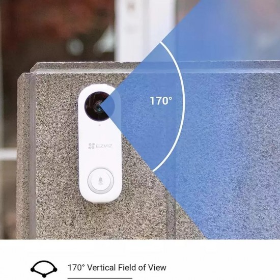 EZVIZ DB2 - Battery Powered WiFi Doorbell Kit with Chime 3MP 2K from Satcity.ie Ireland Limerick EZVIZ DB2 - Battery Powered WiFi Doorbell Kit with Chime 3MP 2K