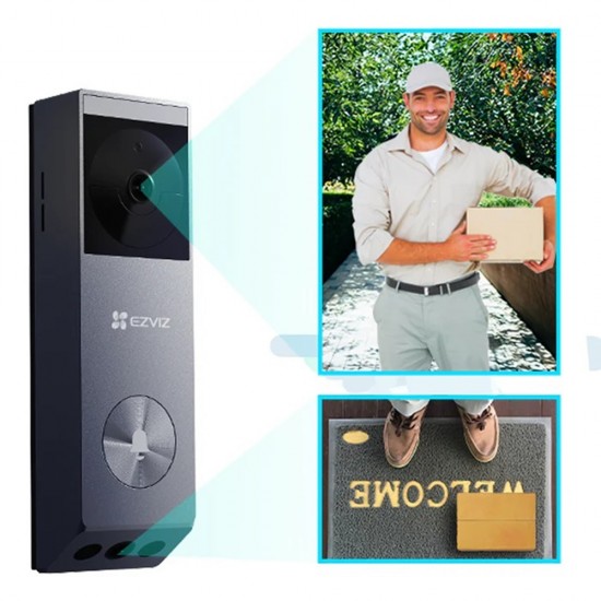 EZVIZ EP3x Pro - Battery Powered WiFi Doorbell Kit with Solar Panel