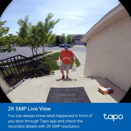 Tp-Link Tapo 5MP 2K  D235 Tapo Smart Battery Video Doorbell
