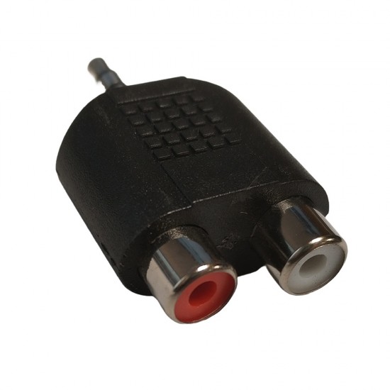 3.5MM AUX JACK TO STEREO RCA AUDIO ADAPTER MALE PLUG 2 RCA PHONO FEMALE SOCKETS from Satcity.ie Ireland Limerick 3.5MM AUX JACK TO STEREO RCA AUDIO ADAPTER MALE PLUG 2 RCA PHONO FEMALE SOCKETS