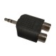 3.5MM AUX JACK TO STEREO RCA AUDIO ADAPTER MALE PLUG 2 RCA PHONO FEMALE SOCKETS