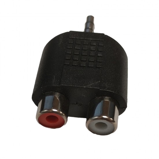 3.5MM AUX JACK TO STEREO RCA AUDIO ADAPTER MALE PLUG 2 RCA PHONO FEMALE SOCKETS from Satcity.ie Ireland Limerick 3.5MM AUX JACK TO STEREO RCA AUDIO ADAPTER MALE PLUG 2 RCA PHONO FEMALE SOCKETS