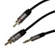 1.5M PREMIUM AUX ADAPTER 3.5MM JACK TO RCA AUDIO CABLE 2 PHONO SPEAKER STEREO