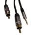 3M PREMIUM AUX ADAPTER 3.5MM JACK TO RCA AUDIO CABLE TWIN PHONO SPEAKER STEREO 