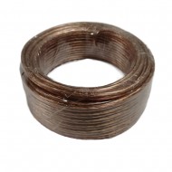 25M TRANSPARENT SPEAKER CABLE 2 CORE CLEAR CAR AUTO AUDIO HIFI TWIN WIRE LEAD