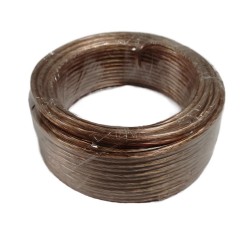 25M TRANSPARENT SPEAKER CABLE 2 CORE CLEAR CAR AUTO AUDIO HIFI TWIN WIRE LEAD