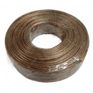 50M TRANSPARENT SPEAKER CABLE 2 CORE CLEAR CAR AUTO AUDIO HIFI TWIN WIRE LEAD