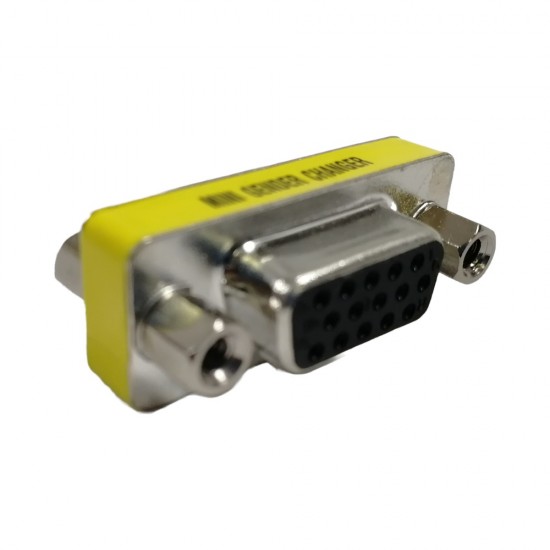 GENDER CHANGER VGA JOINER COUPLER D-SUB 15 PIN FEMALE TO FEMALE SVGA ADAPTOR
