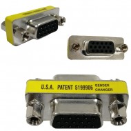 GENDER CHANGER VGA JOINER COUPLER D-SUB 15 PIN FEMALE TO FEMALE SVGA ADAPTOR