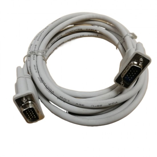 5M VGA CABLE MALE TO MALE 15 PIN PC Computer to TFT Monitor LCD Extension from Satcity.ie Ireland Limerick 5M VGA CABLE MALE TO MALE 15 PIN PC Computer to TFT Monitor LCD Extension
