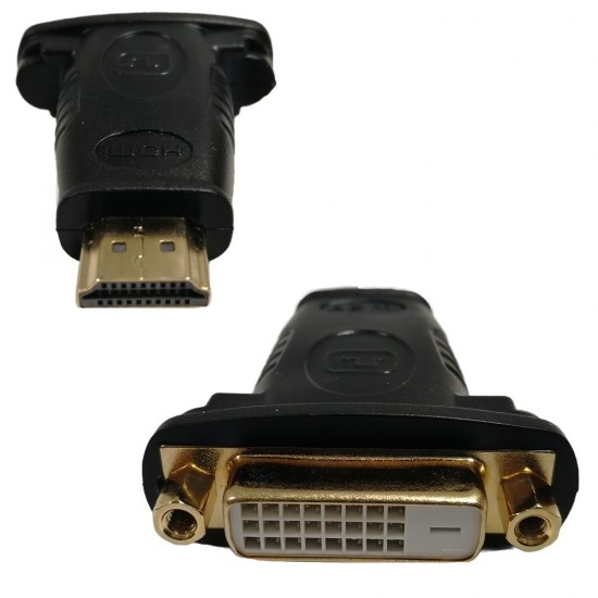 DVI-D FEMALE TO HDMI A MALE ADAPTER CONVERTER Gold Plated 24+1 Pin PC to Monitor from Satcity.ie Ireland Limerick DVI-D FEMALE TO HDMI A MALE ADAPTER CONVERTER Gold Plated 24+1 Pin PC to Monitor