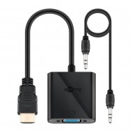 HDMI (type A) to VGA female Adapter 0.15m nickel-plated + 3.5 mm jack cable