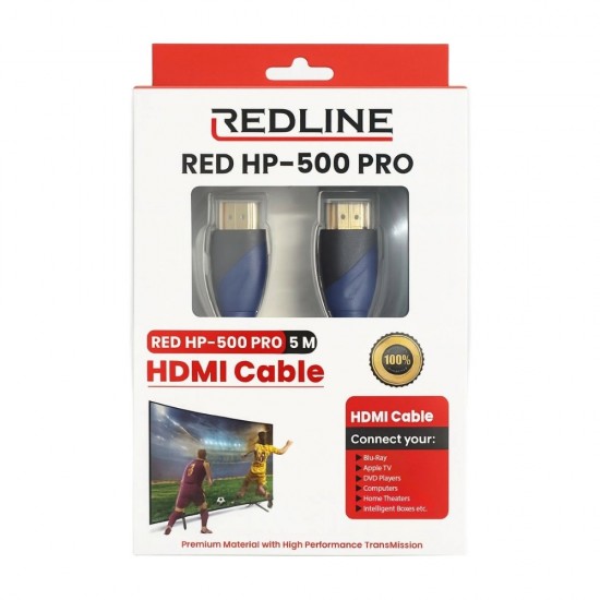 5m Lead Pro HDMI to HDMI Cable – Red HP-500 PRO (Redline Series)