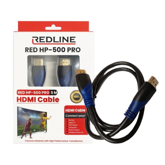 5m Lead Pro HDMI to HDMI Cable – Red HP-500 PRO (Redline Series)