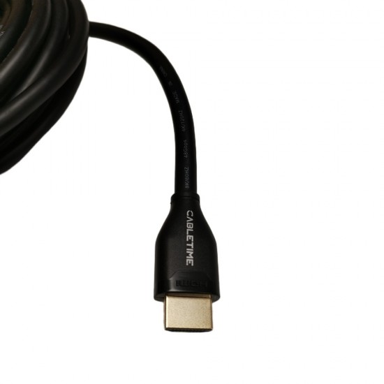 5m Lead Cabletime 8K Certified HDMI 2.1 Cable Ultra HD Speed Gold SKY TV Monitor
