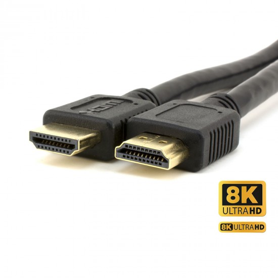 1.5M LEAD PREMIUM 8K HDMI TO HDMI CABLE ULTRA HD HIGH SPEED GOLD SKY TV MONITOR
