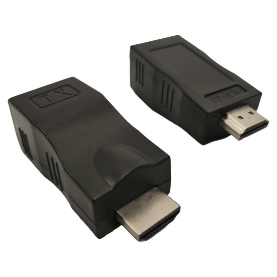 HDMI to RJ45 Converter, 30M Lossless Single Cable Extender, 4k ,2k HDMI to RJ45 Conversion Adapter