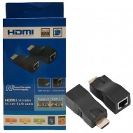 HDMI to RJ45 Converter, 30M Lossless Single Cable Extender, 4k ,2k HDMI to RJ45 Conversion Adapter