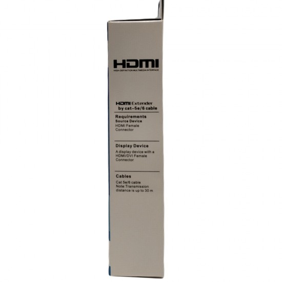 HDMI to RJ45 Converter, 30M Lossless Single Cable Extender, 4k ,2k HDMI to RJ45 Conversion Adapter